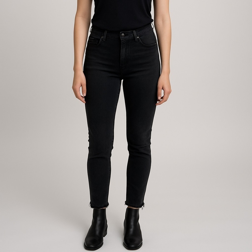 Topshop Moto Binx Skinny Jeans 24 | Black Dark Wash Crop Denim Biker Goth 24x24